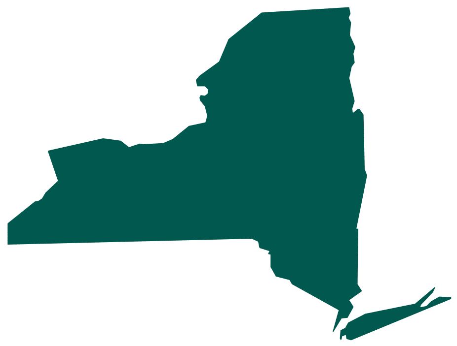 Outline of the state of New York