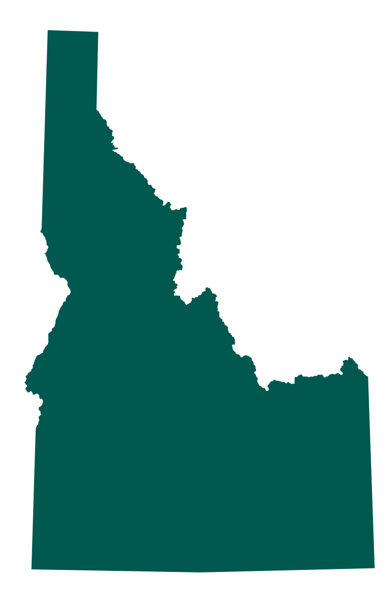 Outline of the state of Idaho